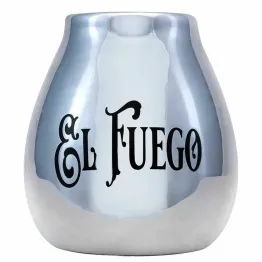 Tykwa Ceramiczna z Logo El Fuego SREBRNA 300 ml