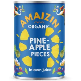 Ananas Kawałki w Soku Bio 400 g (250 g) - Amaizin