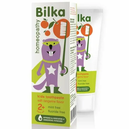Pasta do Zębów Dla Dzieci 2+ Homeopatyczna Mandarynkowa 50 ml - Bilka Homeopathy