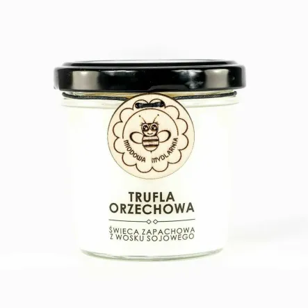 Świeca Sojowa Trufla Orzechowa 120 ml - Miodowa Mydlarnia
