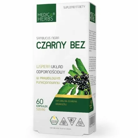 Czarny Bez 60 Kapsułek - Medica Herbs