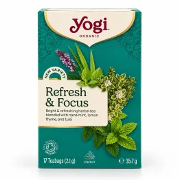 Herbatka z Miętą Nana, Tymiankiem Cytrynowym i Bazylią Tulsi BIO 35,7 g (17 Torebek) - Yogi Tea