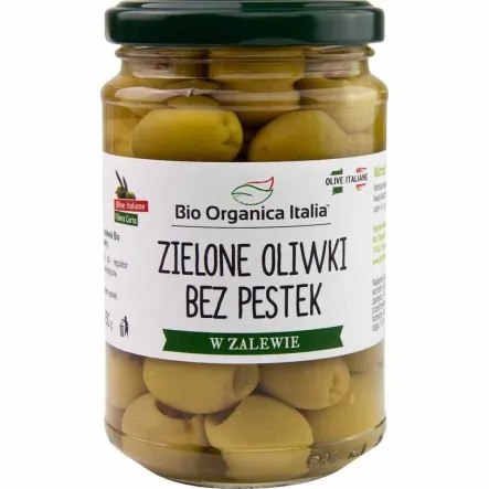 Oliwki Zielone Bez Pestek w Zalewie Bio 280 g (150 g) - Bio Organica Italia