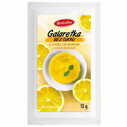 Galaretka o Smaku Cytrynowym Bez Dodatku Cukru Keto 13 g - Wodzisław