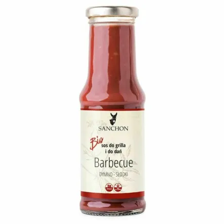 Sos Do Grilla i Dań BARBECUE Dymno - Słodki  Bio 210 ml - Sanchon
