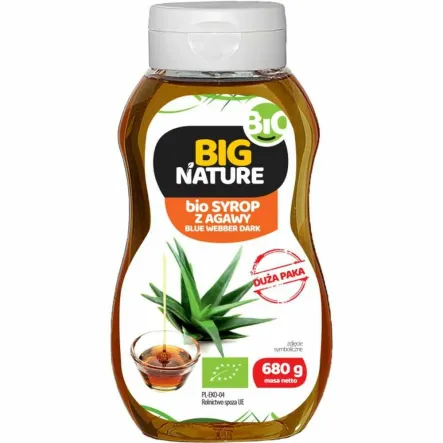 Syrop z Agawy Blue Webber Dark Bio 680 g - Big Nature