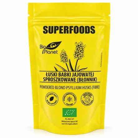 Łuski Babki Jajowatej Sproszkowane Bio 150 g - Bio Planet