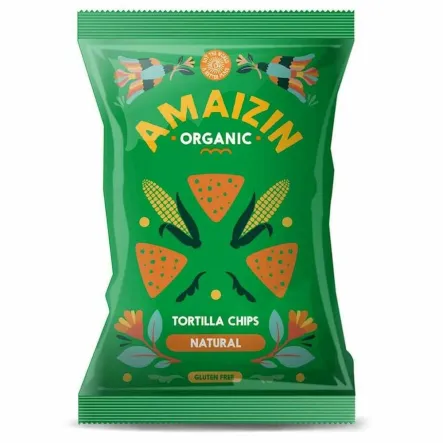 Chipsy Kukurydziane Solone Bezglutenowe Bio 150 g - Amaizin