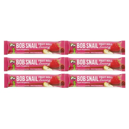 6 x Przekąska Jabłko i Malina ROLL LOOONG 15 g - Bob Snail