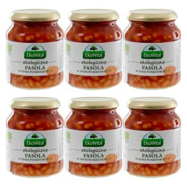 6 x Fasola Biała w Sosie Pomidorowym Bio 360 g - Eko-Wital
