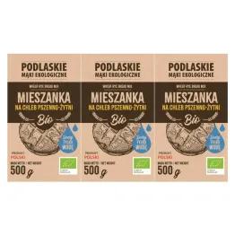 3 x Mieszanka Na Chleb Pszenno - Żytni BIO 500 g - Biolife