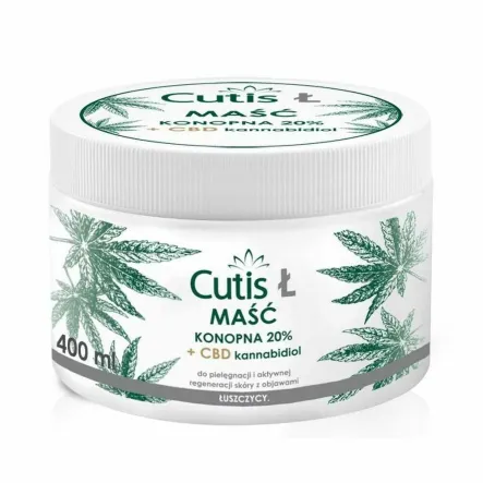 CUTIS Ł - ŁUSZCZYCA Maść Konopna 20%+CBD 400 ml - myLab - Wyprzedaż