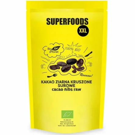 Kakao Ziarna Kruszone Surowe Bio 600 g - Bio Planet