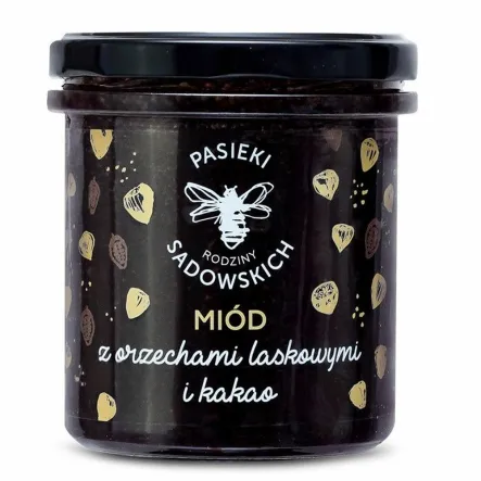 Miód z Orzechami Laskowymi i Kakao 410 g - Pasieki Sadowskich