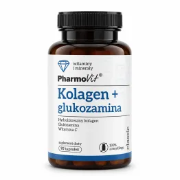 Kolagen + Glukozamina z Witaminą C 90 Kapsułek - Pharmovit