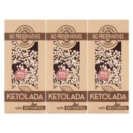 3 x Ketolada® Czekolada 60% z Erytrytolem i Migdałami 100 g  