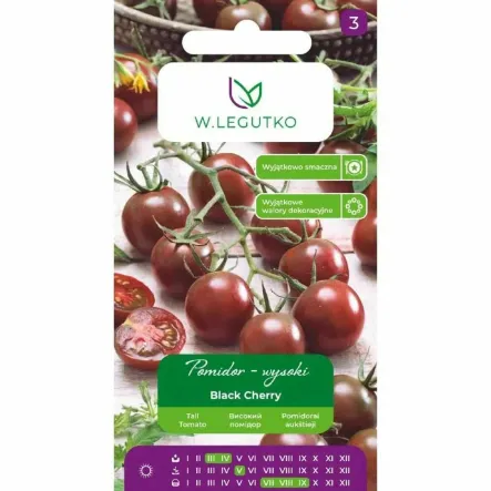 Pomidor Gruntowy Wysoki Black Cherry 0,2 g - Legutko