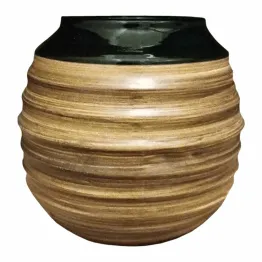 Matero Ceramiczne Miodowe Czarne Szkliwione