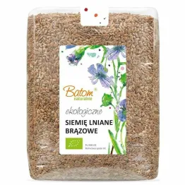Siemię Lniane Brązowe Bio 1 kg - BATOM