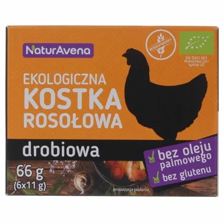 Kostka Rosołowa Drobiowa Bio 66 g - NaturAvena
