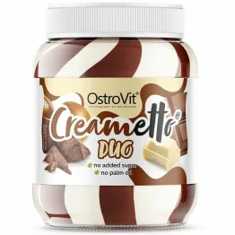 Krem Kakaowo-Orzechowo-Mleczny Bez Dodatku Cukru Creametto Duo 350 g - OstroVit