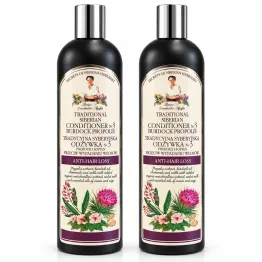 2 x Odżywka do Włosów Nr 3 Przeciw Wypadaniu Propolis i Łopian  550 ml - Receptury Babuszki Agafii