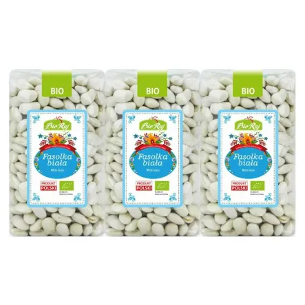 6 x Fasolka Biała Bio 500 g - Bio Raj