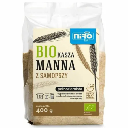 Kasza Manna z Samopszy Pełnoziarnista Bio 400 g - Niro