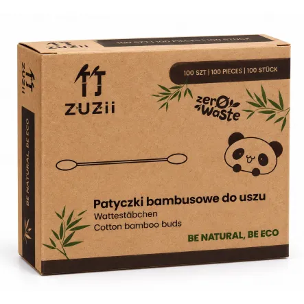 Patyczki Bambusowe z Bawełną 100 szt. - ZUZii Zero Waste