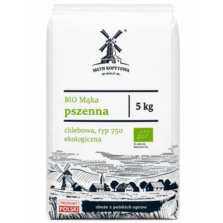 Mąka Pszenna Typ 750 Ekologiczna 5 kg - Młyn Kopytowa
