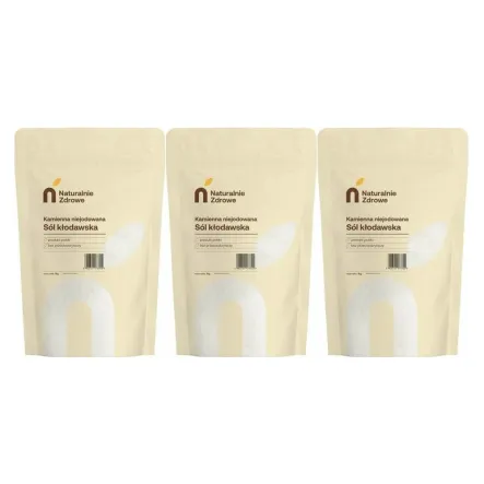 3 x Sól Kłodawska Kamienna Niejodowana 1kg Naturalnie Zdrowe