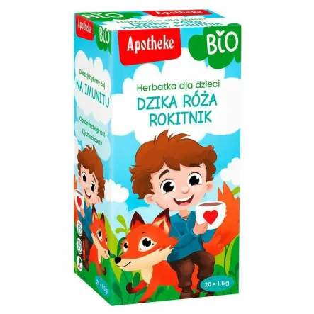Herbatka Dla Dzieci Dzika Róża i Rokitnik Bio 30 g (20x 1,5 g) - Apotheke
