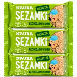 3 x Sezamki Klasyczne Bez Dodatku Cukru 27 g - Naura