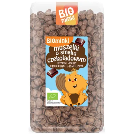 Muszelki o Smaku Czekoladowym Bio 300 g - Biominki
