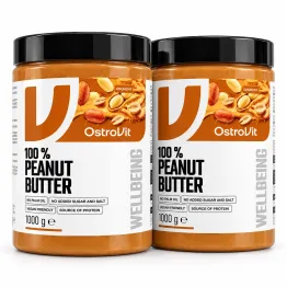 2 x Krem z Orzeszków Arachidowych Crunchy Bez Dodatku Cukru i Soli 1 kg - OstroVit