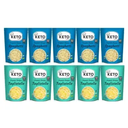 5 x Makaron Keto (Konjac Typu Noodle Spaghetti) Bio 270 g (200 g) - Keto Chef +  5 x Makaron Keto (Konjac Typu Noodle Tagliatelle) Bio 270 g (200 g)  - Keto Chef