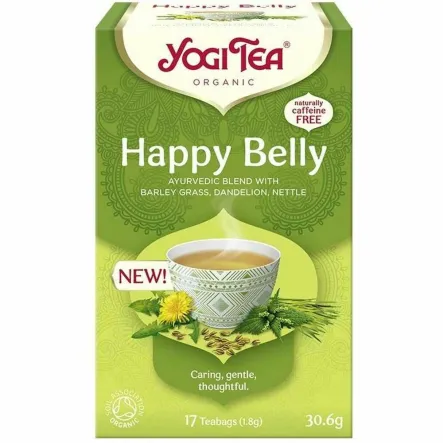 Herbatka Lekki Brzuch (Happy Belly) Bio 30,6 g (17x 1,8 g) -  Yogi Tea