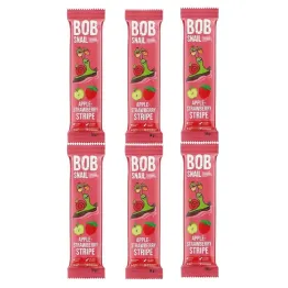6 x Przekąska Jabłkowo -Truskawkowa 14 g - Bob Snail