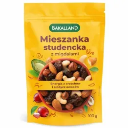 Mieszanka Studencka z Migdałami 100 g - Bakalland (data: 28.02.2025)