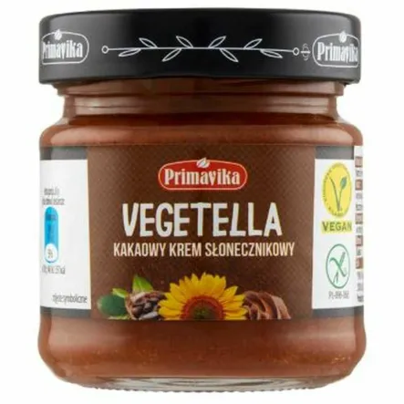 Vegetella Kakaowy Krem Słonecznikowy 160 g - Primavika