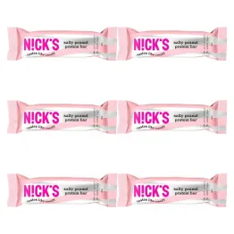 6 x Baton Proteinowy z Orzeszkami Ziemnymi w Mlecznej Czekoladzie 50 g - Nicks