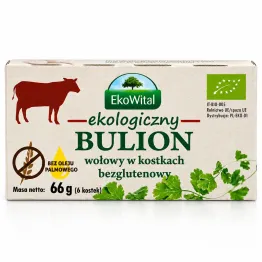 Bulion Wołowy w Kostkach Bezglutenowy BIO 66 g (6 x 11 g) - Ekowital