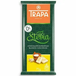 Czekolada Biała ze Stewią Bez Dodatku Cukru 75 g - Trapa