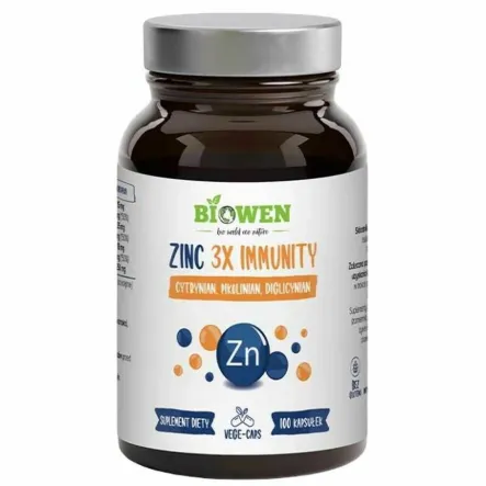 Cynk 3x Immunity 100 Kapsułek Vege - Biowen