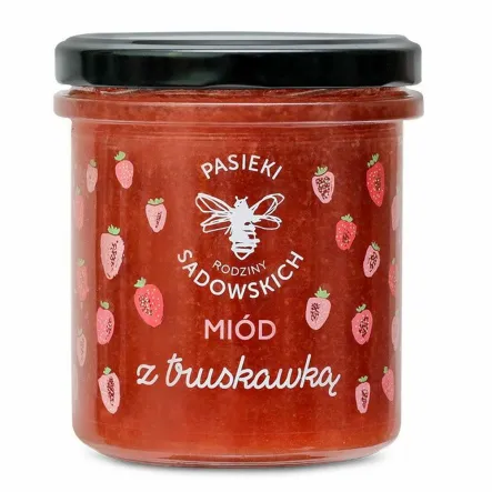Miód z Truskawką 430 g - Pasieki Sadowskich