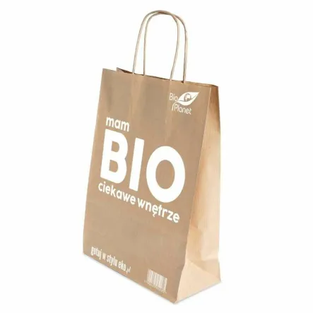 Torba na Zakupy Papierowa Duża (31x12x 41 cm) - Bio Planet