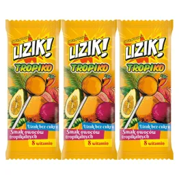3 x Lizak z Witaminami o Smaku Owoców Tropikalnych TROPIKO 8 g - LIZIK!