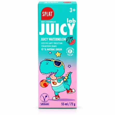 Pasta do Zębów dla Dzieci Juicy Lab Soczysty Arbuz 3+ z Fluorem 55 ml - Splat