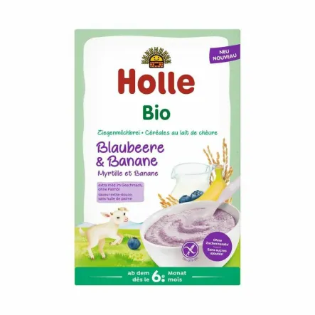 Kaszka Ryżowa z Pełnym Mlekiem Kozim Jagoda Banan Bio 200 g - Holle