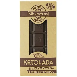 KETOLADA Czekolada Gorzka 60% z Erytrytolem 100 g - NaturAvena